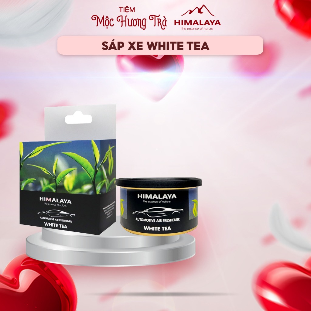 Sáp thơm xe ô tô Himalaya White Tea 45g cao cấp chính hãng, hương trà trắng tươi mát tỉnh táo