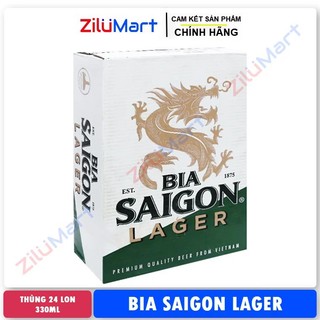 Bia Sài Gòn lager (thùng 24 lon) loại 330ml