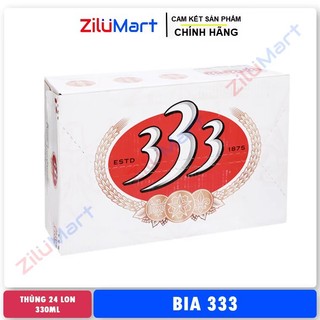 Bia 333 (thùng 24 lon) loại 330ml
