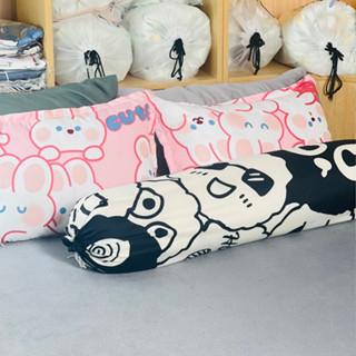 Vỏ gối ôm đồng bộ poly cotton dây buộc kích thước 100x35cm