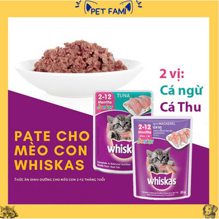 Pate Whiskas Cho Mèo Con Vị Cá Ngừ Dạng Túi 85g