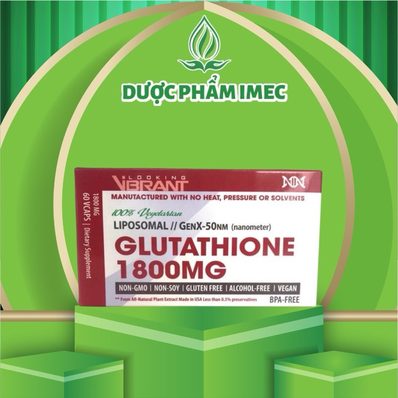 Viên uống trắng da Glutathione 1800mg nhập khẩu chính hãng Mỹ 60v