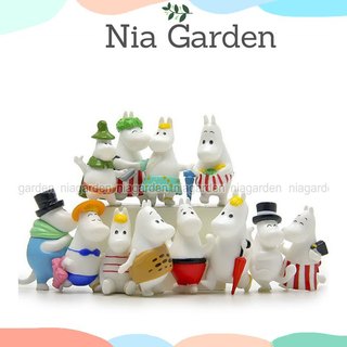 Tiểu cảnh hà mã Moomin trang trí chậu cây nhỏ chậu để bàn Nia Garden N5