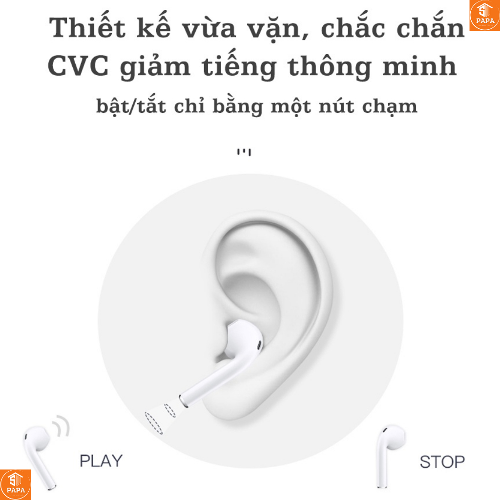 Tai nghe không dây Bluetooth AIP2 Full tính năng Pin trâu 4-6h, Định Vị, thay tên mọi loại máy [PAPA 008]