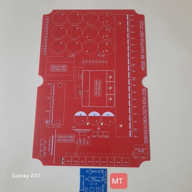 Bo mạch 18fet igbt đảo pha, E55 (có kèm dao động)