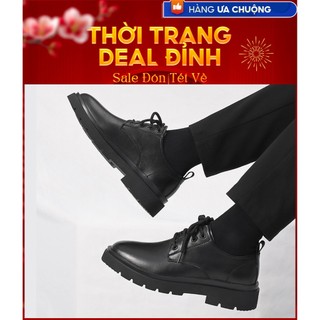 Giày Chunky Derby Cao 4.5cm Da Bò, giày Nam Công Sở Cao Cấp, giày da bò nguyên tấm, bảo hành chính hãng