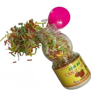 Kẹo cốm bổ ngậm tan Apco lọ 40g vị dâu tây  hình chú mèo.