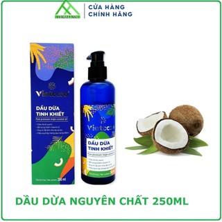 Dầu Dừa Vietcoco 250ml - Dầu dừa nguyên chất ép lạnh hữu cơ
