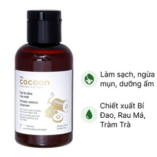Gel Rửa Mặt Bí Đao Cocoon giảm dầu mụn 140ML