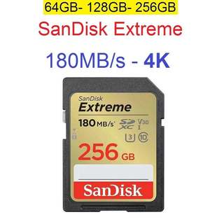 Thẻ nhớ SD SanDisk Extreme U3 V30 180MB/s dung lượng 64GB/ 128GB/ 256GB