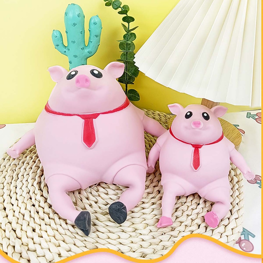 Squishy Hình Động Vật Heo Hồng Con Vật Khổng Lồ Bự Gigi Ngủ Bóp Xả Stress Cute Mềm Silicon Chính Hãn