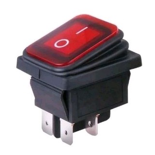 EM118 - Công tắc chống nước KCD4 - ct bập bênh KCD4 16A 220V màu đỏ / xanh