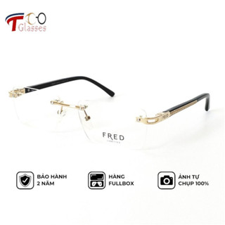  Kính cận thị - đọc sách   viễn thị   - Titanum Fred 605 - ống kính   UVBlue Lens   Made in Japan   Cắt theo yêu cầu   