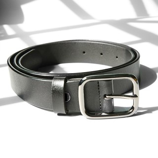 Thắt lưng đẹp unisex mặt chữ nhật màu đen bóng phong cách basic Hàn Quốc quần âu bản 2.8cm đơn giản cho nam nữ mã T015-1