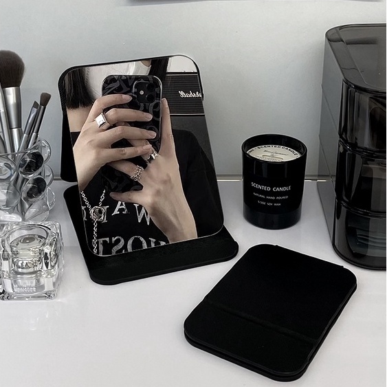 Gương Trang Điểm Để Bàn Bằng Da pu Có Thể Gấp Gọn Tiện Dụng/Có Thể Gấp Lại Tiện Lợi