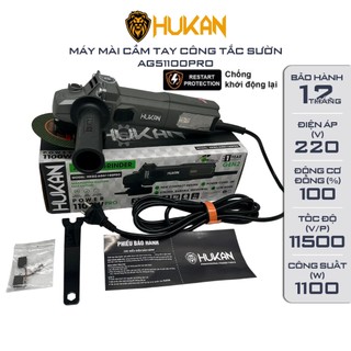 Máy Mài Cầm Tay HUKAN AG51100PRO, Công tắc sườn, Công Suất 1100w, Tặng 1 Đá cắt