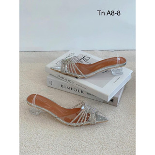Sandal mũi nhọn quai trong gót 3 phân