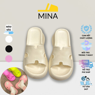 DÉP BÁNH MÌ NỮ CHỮ H CHẤT LIỆU EVA ĐI ÊM MATXA CHÂN_MINA