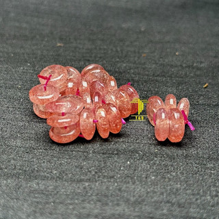 Charm Ngũ Điếu Thạch Anh Dâu Đỏ tự nhiên Combo 5 Điếu