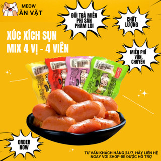 Xúc xích sụn 4 viên, bịch 50 cái mix 4 vị, xúc xích sụn bi siêu ngon