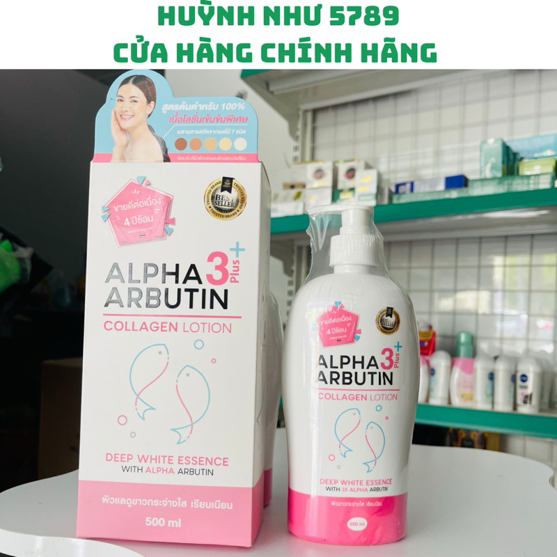 Sữa dưỡng thể trắng da Collagen Alpha Arbutin 500ml