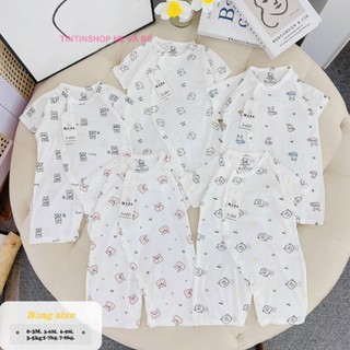 Áo liền quần Body đùi cộc tay vải petti cao cấp cho bé trai bé gái bé sơ sinh SLH123