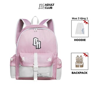 Balo đi học Banawa nam nữ unisex hoạ tiết caro có ngăn đựng laptop - Statement Backpack VER2 - Màu Hồng
