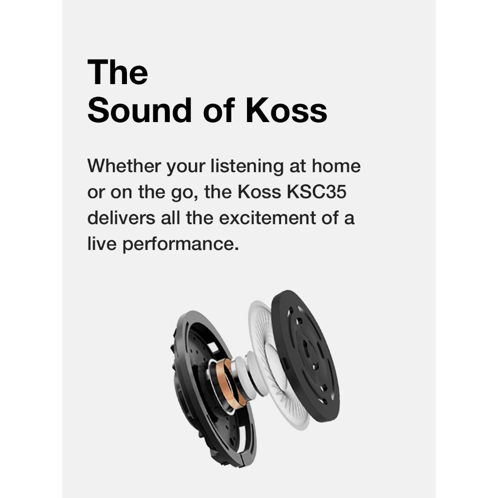 Tai nghe Koss KSC35 (có dây 3.5 mm) - Huyền thoại âm thanh Mỹ | BigBuy360 - bigbuy360.vn