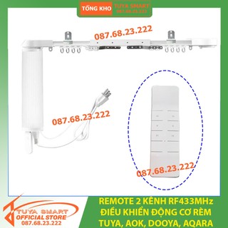 Remote 1 kênh RF433 điều khiển cho các động cơ rèm  tự động Tuya, Dooya