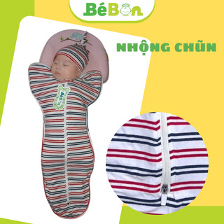 CHẤT ĐẸP Nhộng chũn cho bé sơ sinh Bé Bon quấn chũn ủ kén cho bé ngủ ngon, sâu giấc, giảm giật mình