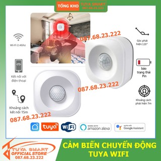 Cảm biến chuyển động Tuya Wifi sử dụng app Tuya Smart / Smart Life chính hãng bảo hành 12 tháng (tùy chọn)