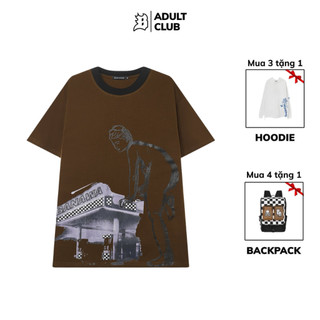 Áo thun Local Brand Banawa áo phông cotton oversize tay lỡ nam nữ unisex - Gasoline Tee - Màu Nâu