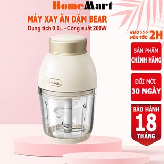 Máy xay ăn dặm cho bé 0.6L Bear dao 6 lưỡi, cối thủy tinh, máy xay mini, HomeMart – Hàng chính hãng