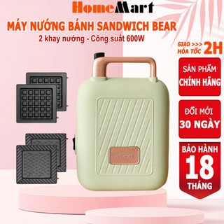Máy kẹp nướng bánh mì sandwich Bear, máy nướng bánh mỳ, làm bánh waffle, HomeMart – Hàng chính hãng