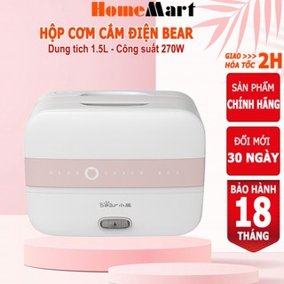 Hộp cơm cắm điện giữ nhiệt Bear hộp cơm văn phòng hâm nóng, nấu chín thức ăn – Hàng chính hãng