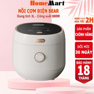 Nồi cơm điện Bear 3L, 6 chế độ nấu, HomeMart – Hàng chính hãng bảo hành 6-18 tháng