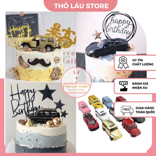 Siêu xe trang trí bánh sinh nhật, xe mô hình SUV, xe SUV, ô tô trang trí bánh