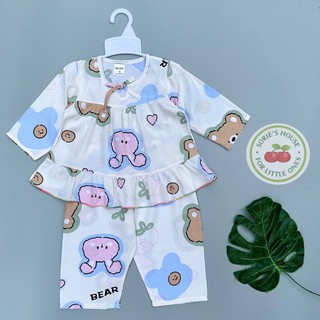 Bộ tole/bộ lanh DÀI mặc nhà bé gái