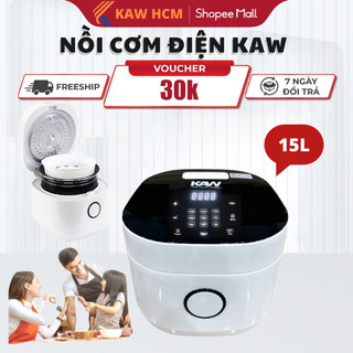 Nồi cơm điện tử đa năng KAW công suất 500W với thiết kế nấu 4 chiều không cháy, giữ ấm đến 24h, bảo hành 12 tháng