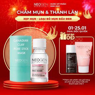 Bộ Đôi Loại Bỏ Mụn Đầu Đen, Giảm Sưng Viêm Cho Da Mụn Sau 4H Thanh Lăn & Chấm Mụn Neogen Dermalogy