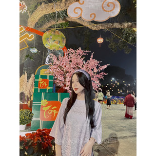 áo dài gấm Liên Hoa tím nhạt