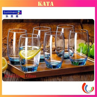 Cốc Uống Nước Thủy Tinh Luminarc Cao Cấp Dùng Phòng Khách Văn Phòng Màu Xanh J1585 Dung Tích 350ml