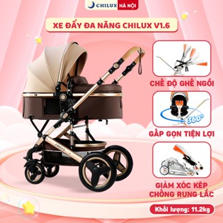 Xe đẩy nôi đa năng Chilux V1.6 - 9 tính năng tiện dụng cho mẹ và bé - Dễ dàng gấp gọn