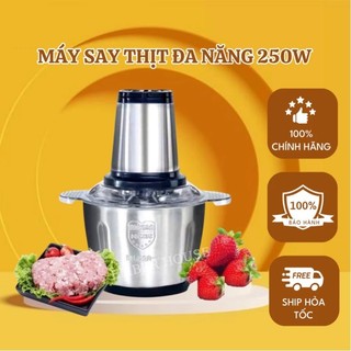 Máy xay thịt, xay thực phẩm đa năng cối inox 2 lít dao 4 lưỡi cao cấp