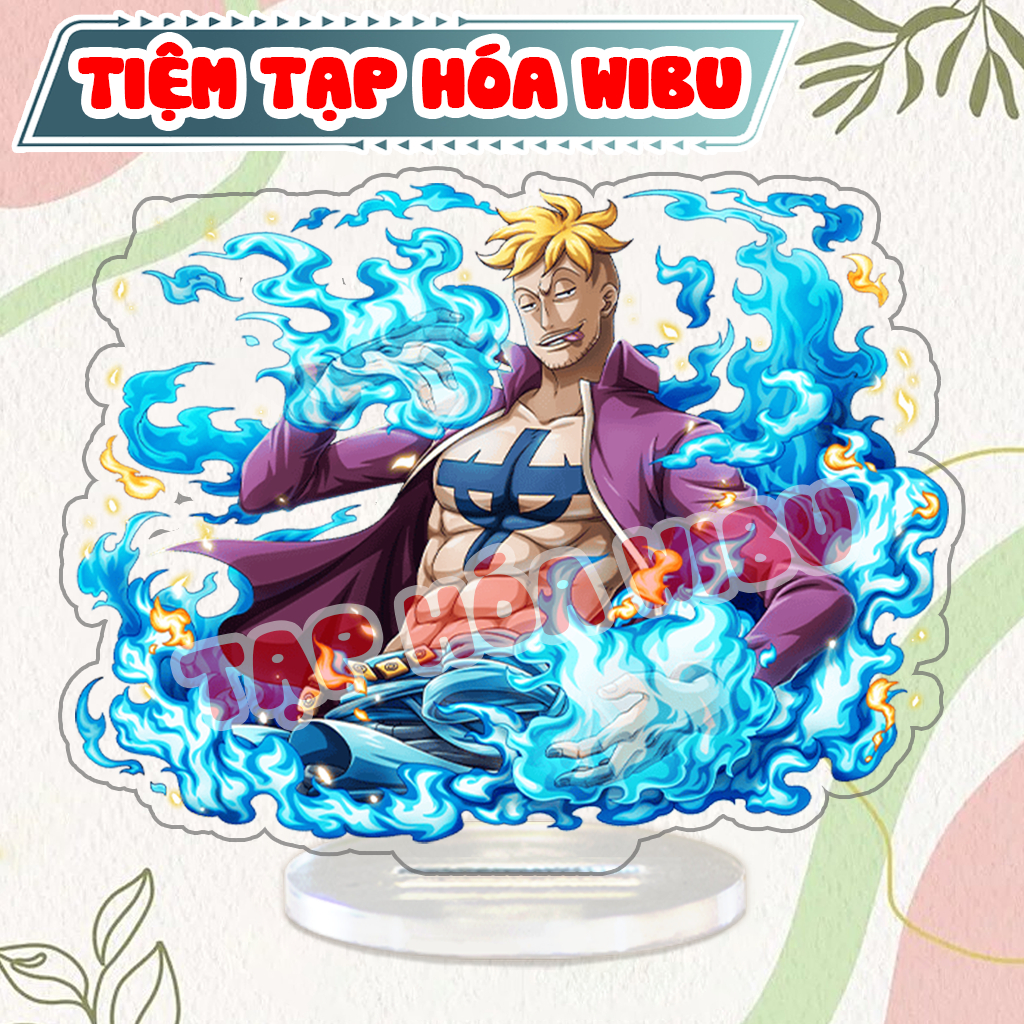 Mô hình Standee Tượng Bằng Acrylic One Piece Marco Phượng Hoàng Anime decor góc học tập trang trí bà