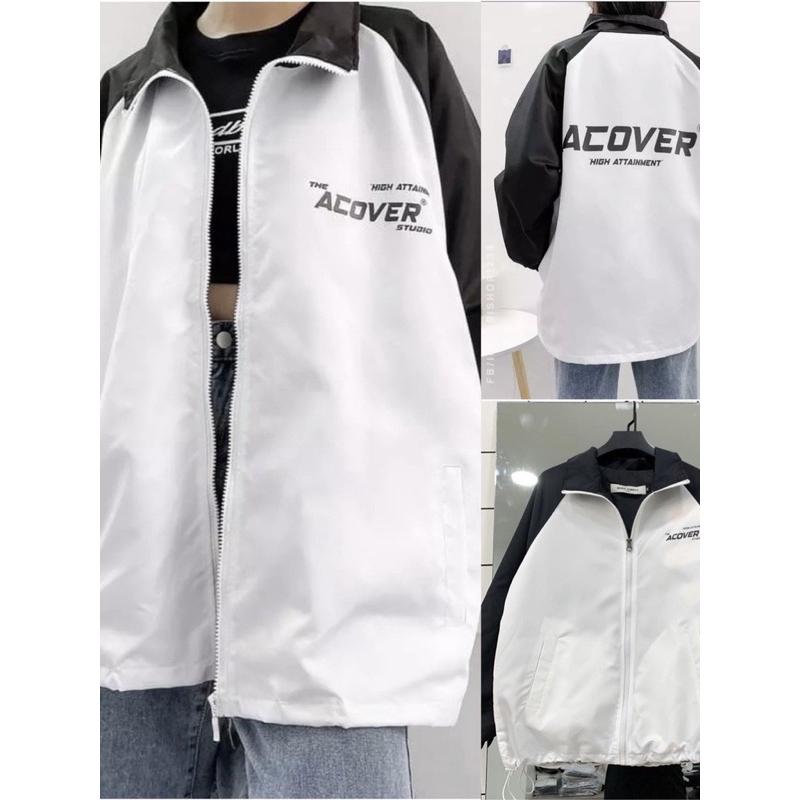 Áo khoác gió nam nữ ACOVER 1 lớp Bassic, Áo bomber chất liệu dù 1 lớp chống Gió chống mưa chất đẹp. Size M-L-XL(40-63kg)