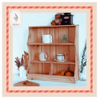 Kệ Gỗ Treo Tường Đựng Gia Vị Nhà Bếp Hoặc Ly Cốc Decor Cafe Vintage SS58