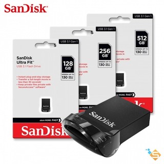 Usb 3.2 gen 1 sandisk ultra fit cz430 512gb 256gb 128gb upto 130mb/s - bảo hành chính hãng 5 năm