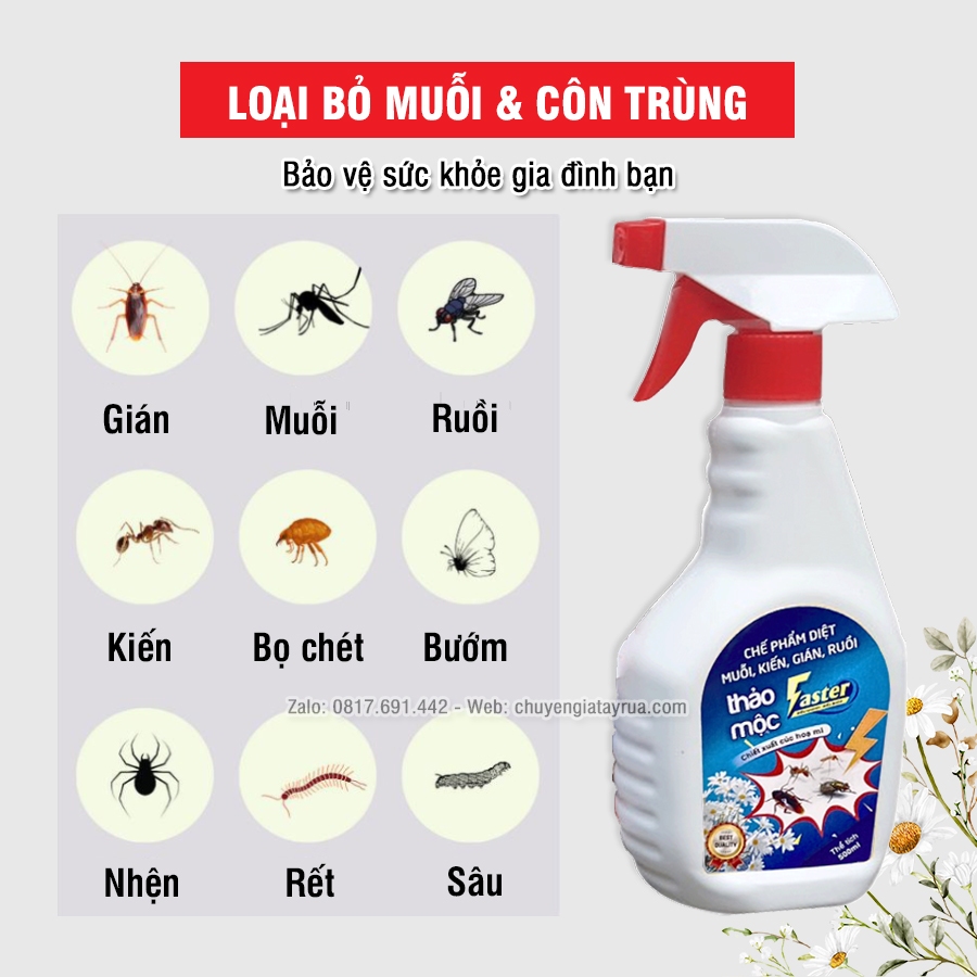 Combo Sạch Muỗi Thơm Phòng: Chai Xịt Tinh Dầu Thiên Nhiên 500ml & Chai Xịt Sinh Học Diệt Côn Trùng 500ml