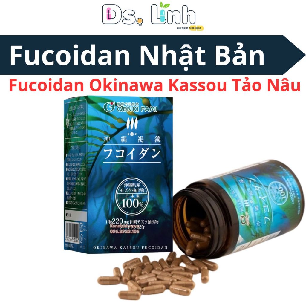 Viên Uống Fucoidan Okinawa Kassou Tảo Nâu Giảm Oxi Hoá Tăng Sức Đề Kháng Cho Người Ung Thư